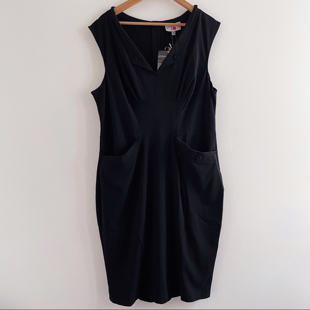 Miss Candyfloss black 40s Erika wiggle dress 3XL